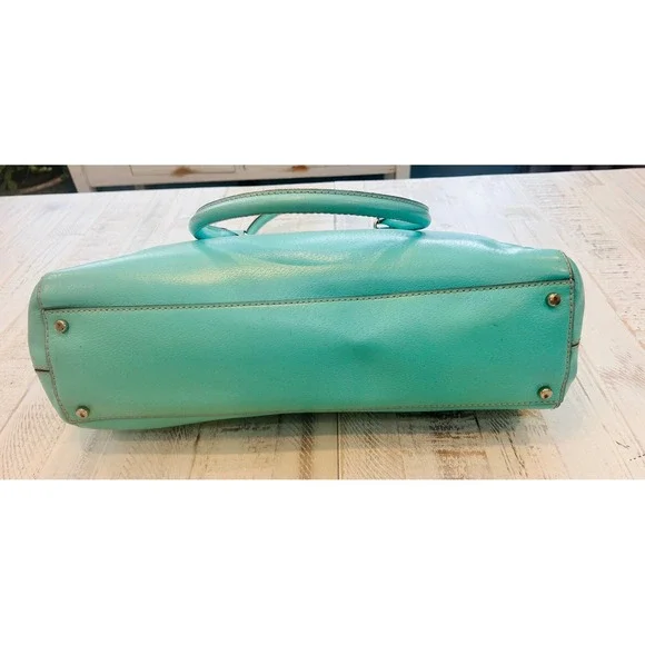 Kate Spade New York Turquoise Leather Satchel Handbag - Picture 6 of 10